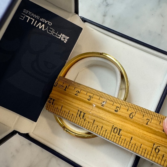 💕HOST PICK💕Frey Wille Royal Clasp Gold Enamel Bangle Claude Monet "Iris". - Picture 13 of 15